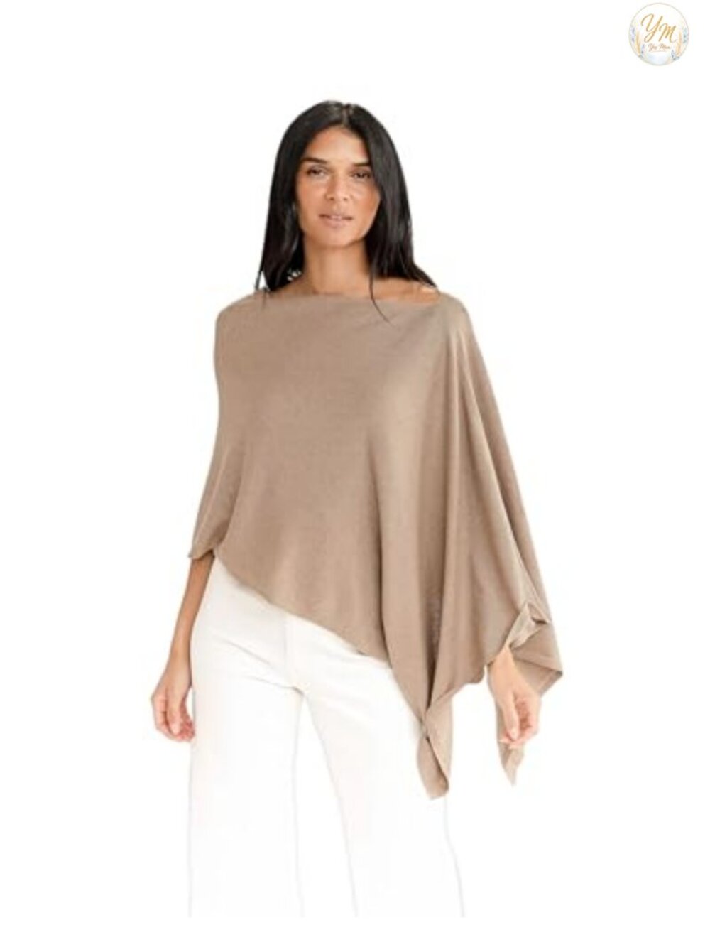 Cashmere Blend Womens Poncho Shawl Topper Wrap